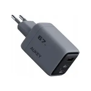 Сетевое зарядное устройство AUKEY PA-C3 Comet Mix 67W USB-C PD 3.0 3-портовое GaN