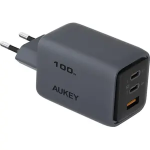 Автомобильное зарядное устройство Aukey AUKEY PA-C5 100W, питание AC, для мобильных телефонов, серое