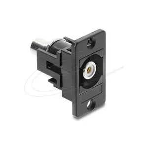 Keystone module DELOCK 91112 — flat RCA to RCA, black/white
