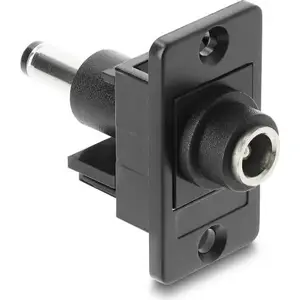 Panel-mount DC jack adapter DELOCK 5.5x2.1mm to 5.5x2.5mm, model 91119