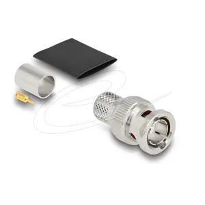 Coaxial connector DELOCK 91773 BNC male, brass/nickel contacts, 16×30×16 mm