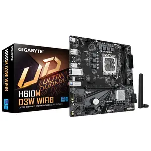 Motherboard GIGABYTE H610M D3W WIFI6 LGA1700 for 14th Gen Intel, 5+1+1 VRM, up to 5600MHz DDR5, 128GB, 1x PCIe 3.0 M.2, Wi‑Fi 6, 1GbE, USB 3.2 Gen1