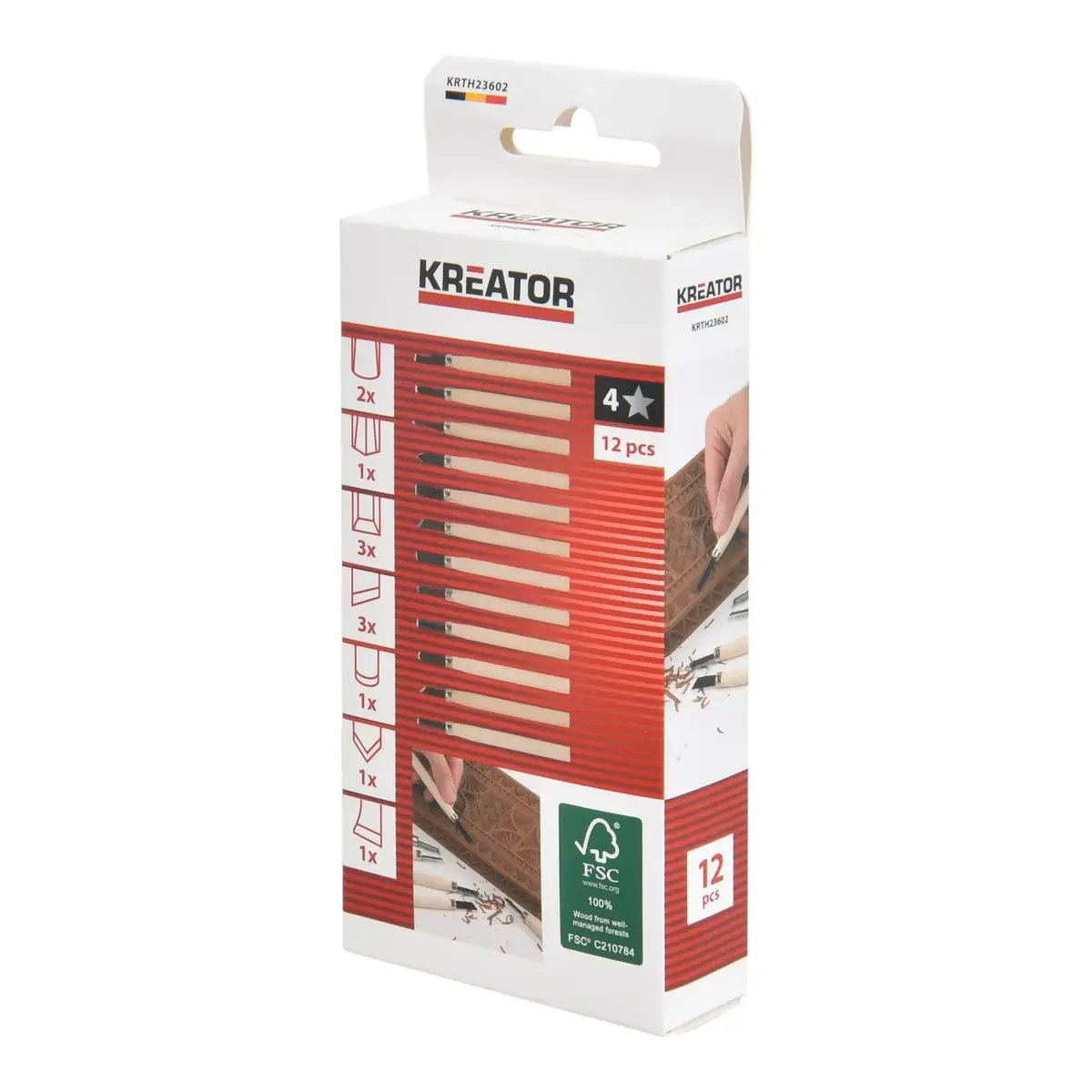 KREATOR Mini Wood Chisel 135 mm 12 gab. Photo 3