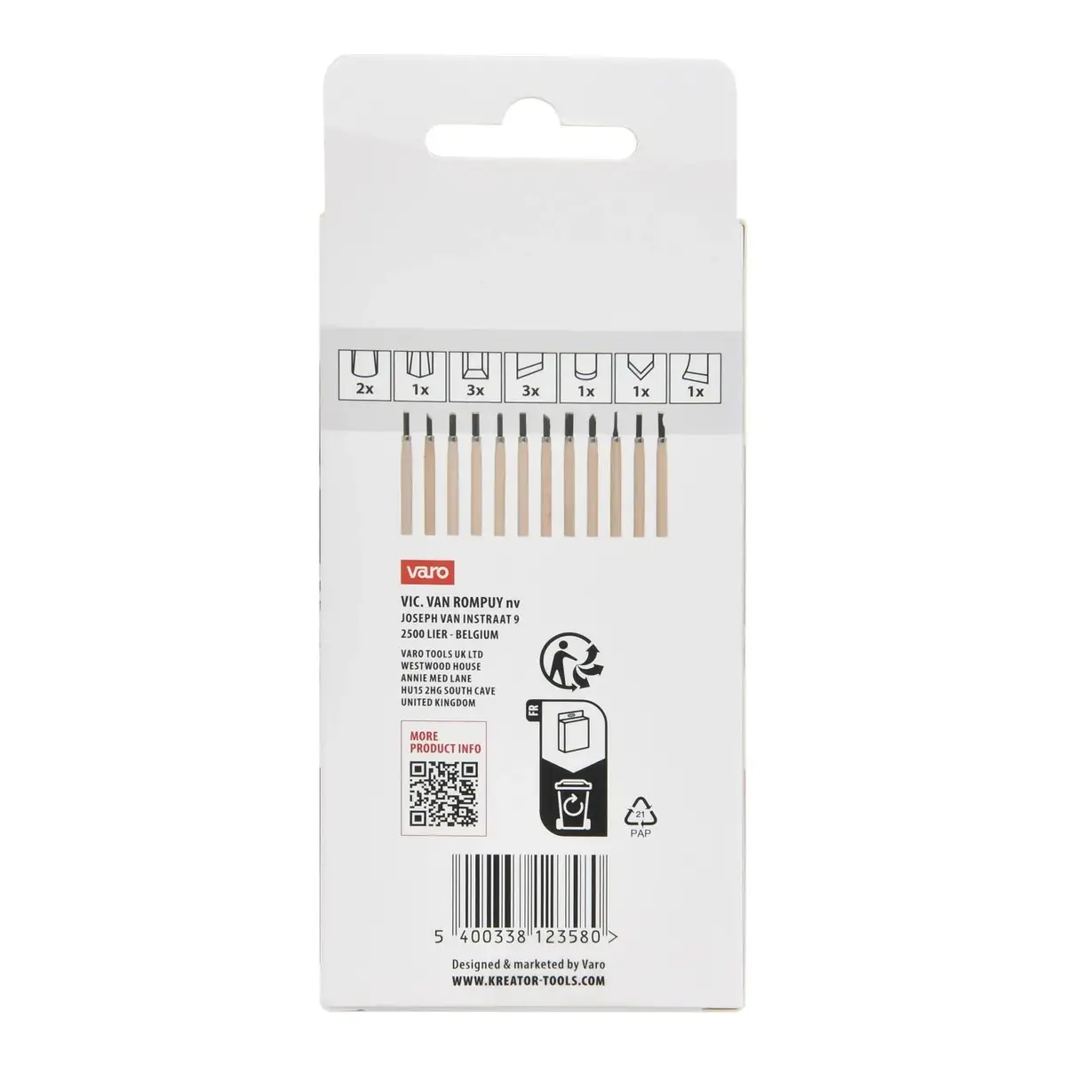 KREATOR Mini Wood Chisel 135 mm 12 gab. Photo 6