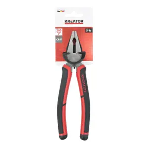 Плоскогубцы KREATOR KRTH60303 200 мм, глубина губок 40 мм, рабочая ширина 30 мм, хромованадиевая сталь
