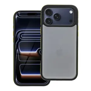 Aizmugures aizsargmaciņš Riff NEO priekš Apple iPhone 17 Pro — melns un dzeltens