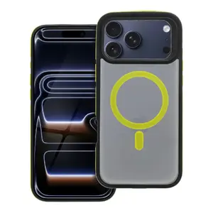 Чехол Riff MagSafe для Apple iPhone 17 Pro — сумісим с MagSafe, черно‑жёлтый