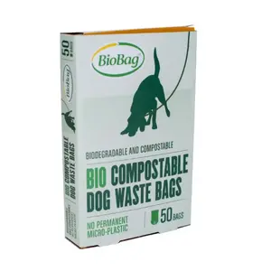Мешки для собачьих отходов компостируемые BioBag 50 шт 20 мкн 20x32 см чёрные