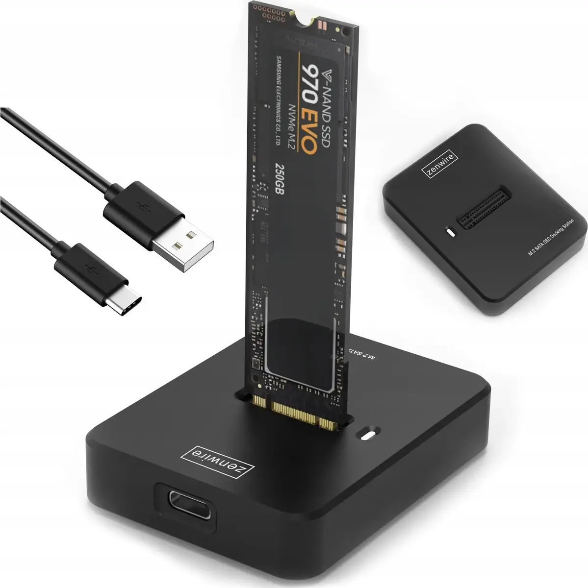 Zenwire korpuss-adaptors M.2 NVMe/SATA SSD