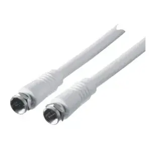 Coaxial cable SCHWAIGER KVC30 532, 3 m, F connector to F connector, white