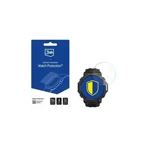 Защитная пленка 3MK Watch Protection FlexibleGlass для Amazfit T‑Rex 3 Pro 44mm — гибкое закалённое покрытие