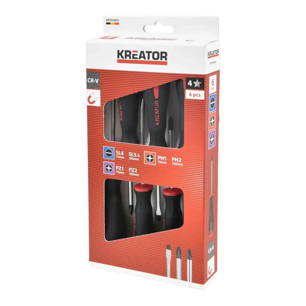 Screwdriver set KREATOR KRTH20001 — 6 pcs Photo 2