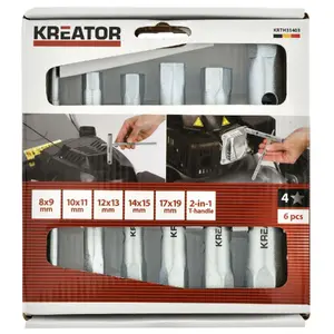 KREATOR combination wrench set KREATOR Gala Key Set KRTH31403 — 6 pieces, 170 mm