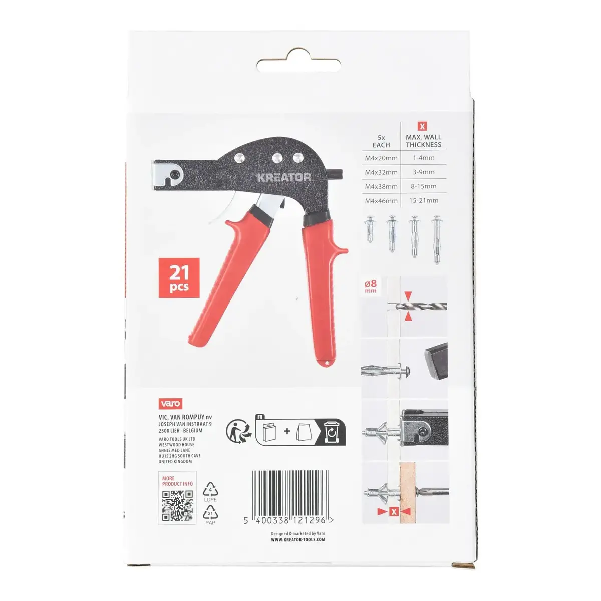 Pliers for drywall anchors KREATOR KRTH62801 Photo 7