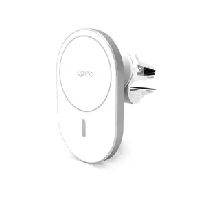 Автомобильное зарядное устройство Epico модель 9915111100037 — USB питание, беспроводная быстрая зарядка для смартфонов, вход 5/9 В, макс. выход 9 В, кабель 1 м, белый