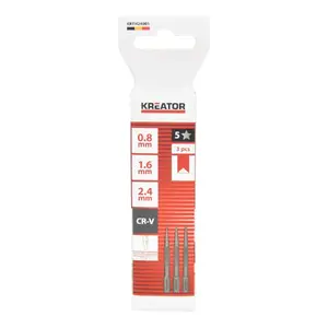Nail Puller Set KREATOR KRTH24001 – 3 pcs, 100 mm, tips 0.8/1.6/2.4 mm