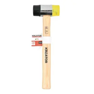 Rubber Hammer KREATOR 300 g, double-sided 95×40 mm head, 270 mm handle