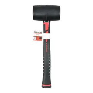 Rubber Hammer KREATOR 700 g with Fiberglass Handle, Head 110×64 mm, Overall Length 275 mm