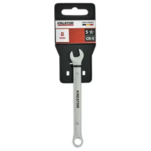 Kombinētais uzgriežņu atslēga KREATOR KRTH30403 8 mm, garums 121 mm, hroms-vanādijs