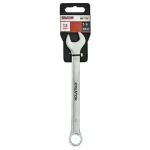 Combination wrenches KREATOR KRTH30410 15 mm, length 191 mm, chrome-vanadium