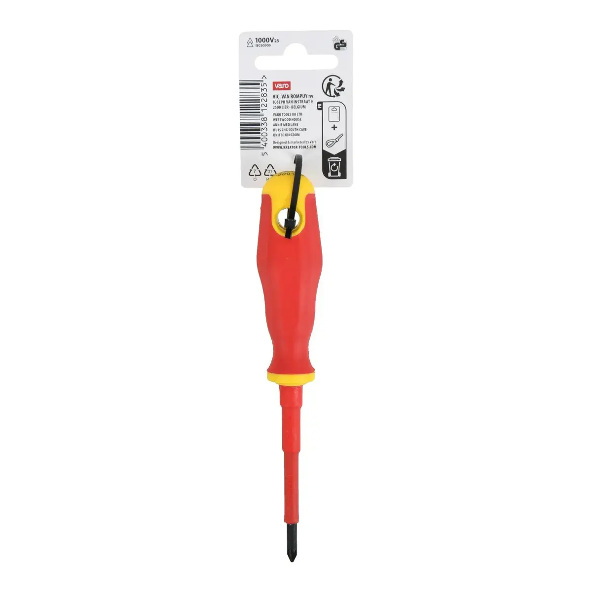 Insulated Pozidriv Screwdriver KREATOR PZ1 80mm Photo 2