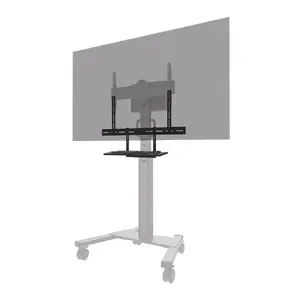 Клавиатурная полка Neomounts AV40-500BL для экранов 43–110", VESA до 600×400, макс. нагрузка 2,5 кг, 900×279×640 мм