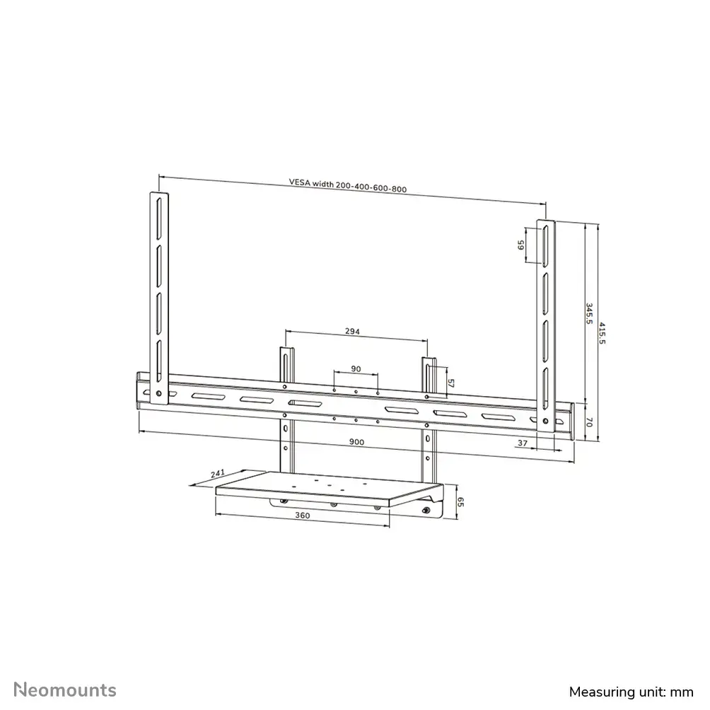 Neomounts AV45-500BL klēpjdatora plaukts Photo 18