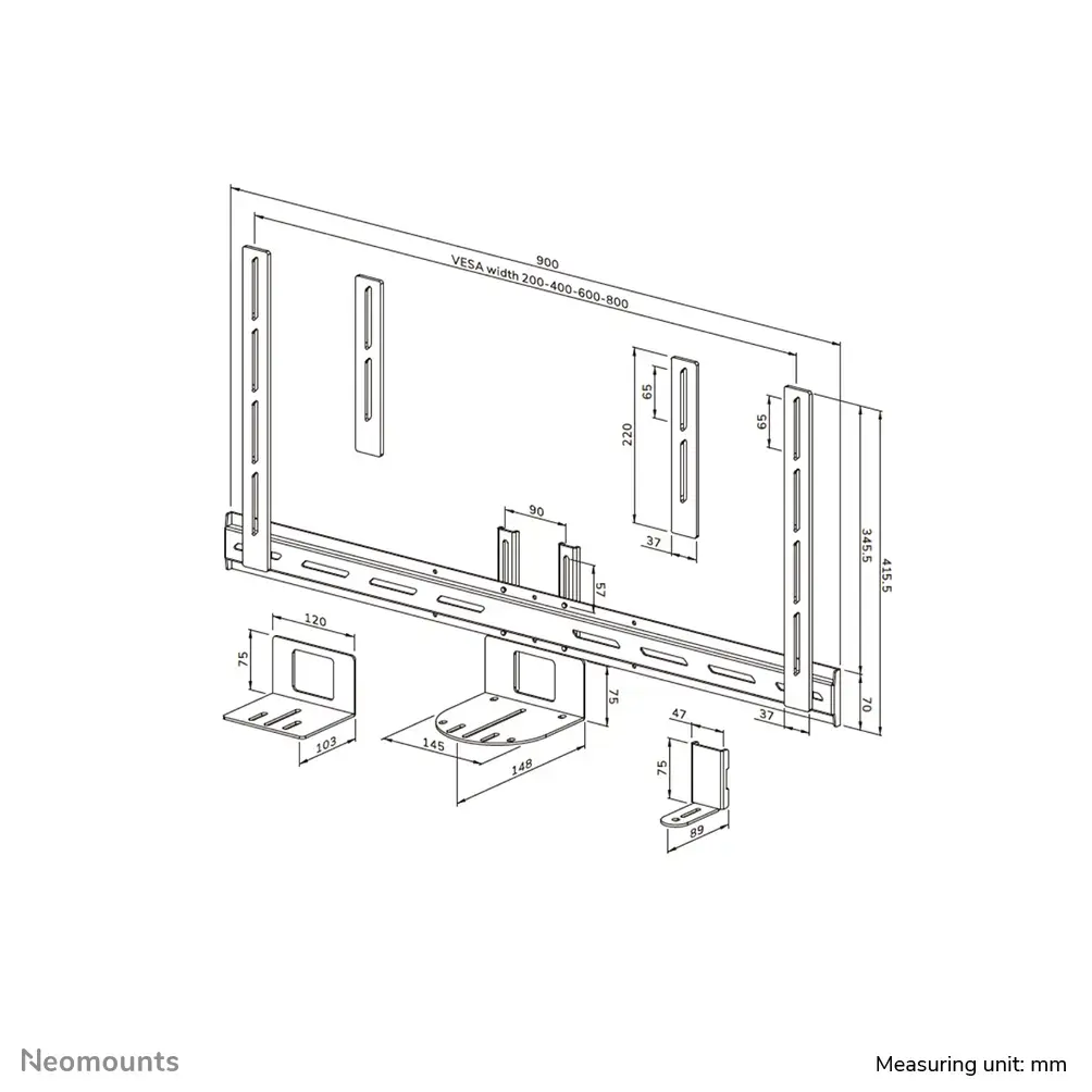Neomounts AV50-500BL kameras plaukts Photo 17