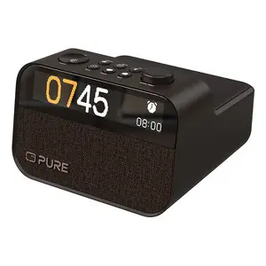 Портативное радио Pure Acoustics Pure Moment Charge — цифровое FM 87.5–108 МГц, чёрное, AC/батарея, 210 мА·ч, 155×160×115 мм