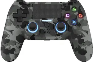 Bezvadu spēļu kontrolieris DragonShock Mizar+ — pelēks maskētais, saderīgs ar PS4 un PC