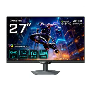 27" QHD SS‑IPS игровой монитор GIGABYTE M27Q2 QD — 2560×1440, 200 Гц, 1 мс, 350 кд/м², DisplayHDR400, FreeSync Premium, USB‑хаб, регулируемый по высоте