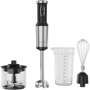 Rokas blenderis AENO AHB0004B 1200W ar «tīģerzobu» asmeni, putotāju, virtuves kombainu un krūzi