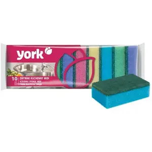 Dishwashing sponges York MIDI 10 pcs, medium size, multi-layer cleaning pads