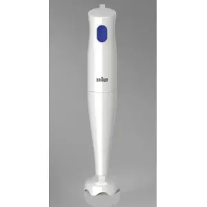 Virtuves blenderis BRAUN MQ10.000P — 450 W, balts, pogu vadība, plastmasas kāts