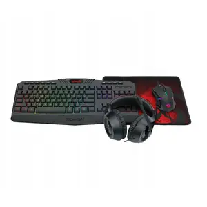 Klaviatūras un peles komplekts REDRAGON S101-BA-3 — vadu klaviatūra ar apgaismojumu un vadu optiskā pele