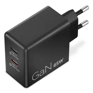 Зарядное устройство для мобильных устройств Lenovo G0A6065BEU — универсальное для помещений, AC, 2× USB‑C, 100–240 В, кабель 1.5 м, черное