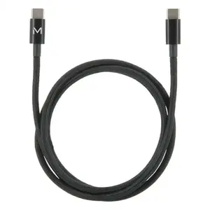 USB kabelis MOBILIS 001388 (USB C — USB C, USB 2.0, 2 m, melns)