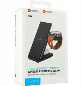 Charging station FIXED Wireless 3-in-1 for Garmin watch, black