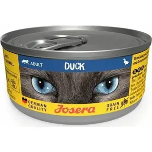 Kaķu barība JOSERA Adult Duck 85 g – mitrā pilnvērtīgā barība pieaugušiem kaķiem, ar pīli