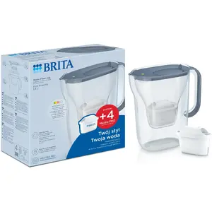 Фильтр-кувшин BRITA Style Essential графит с 4 фильтрами MAXTRA Pro, емкость бака 2.4 л, очищенной 1.4 л