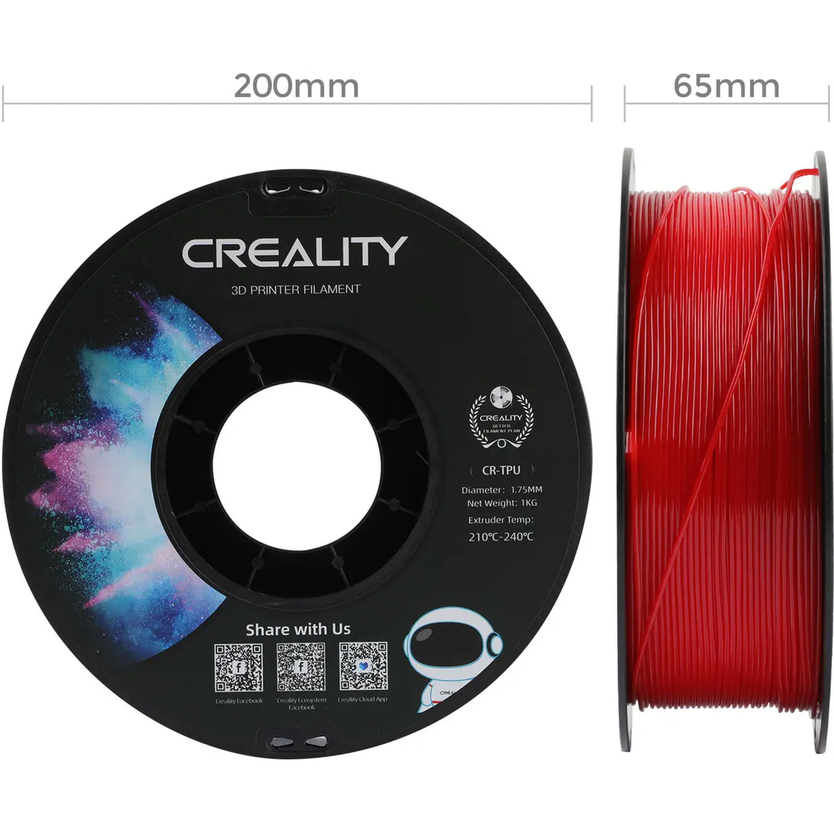 Creality TPU 1.75 mm Red 1 kg filament 3301040034 Photo 5