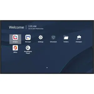 Коммерческий 50" 4K LCD дисплей VIEWSONIC CDE5014-2C, 3840×2160, 500 кд/м², Android 14, Wi‑Fi, 24/7