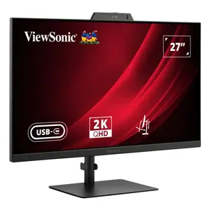 27" монитор ViewSonic VG2741V-2K, 2560×1440 QHD, 4 мс, LCD/IPS, встроенные динамики, VESA, регулировка высоты, черный