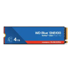 M.2 SSD Western Digital WD Blue SN5100 4TB — NVMe PCIe 4.0, 2280, Read 6900 MB/s, Write 6700 MB/s