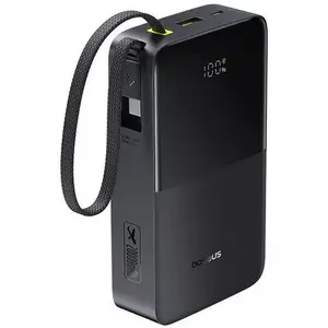 Пауэрбанк Baseus EnerFill Bipow2 Pro — 20000 мА·ч, PD 3.0 и QC 3.0, 22.5 Вт, 1×USB‑A + 1×USB‑C, чёрный, до 3 устройств