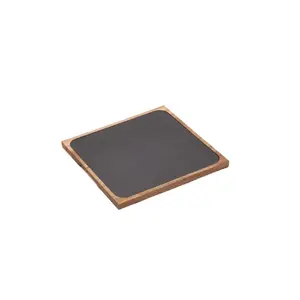 Serving plate COMAS 32 × 32 cm — slate top with acacia wood base