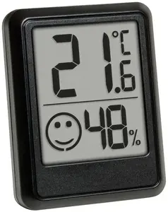 Thermohygrometer TFA 30.5060.01 black — digital indoor temperature and humidity meter