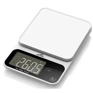 Electronic kitchen scale ETA POPI White — max 5 kg, accuracy 1 g, LCD display, AAA batteries
