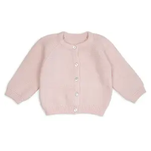Bērnu jaka LODGER Topper Knit Merino Tan izmērs 62 — merino trikotāža, garas piedurknes, 62 cm