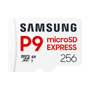 microSDXC memory card Samsung P9 Express 256 GB — UHS-I, read 800 MB/s, V30, U1, durable